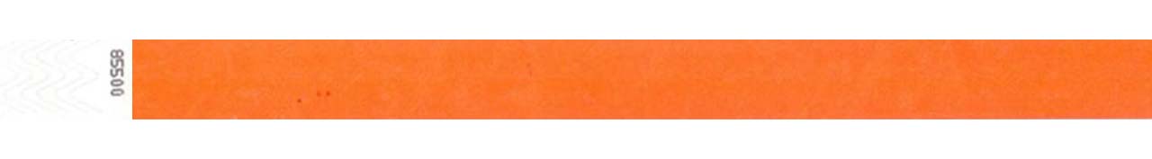 Tyvek 3/4 de pulgada color naranja neon www.brazaletes.com.ve